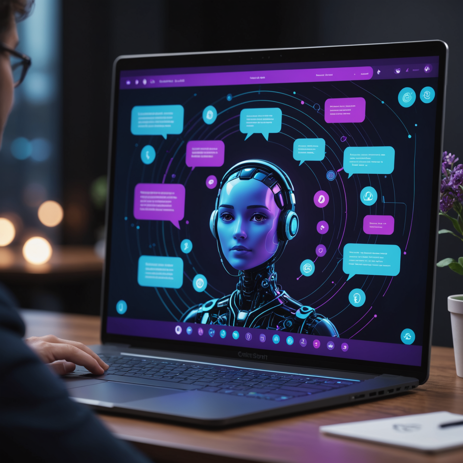 Modern AI chatbot interface showing natural conversation flow